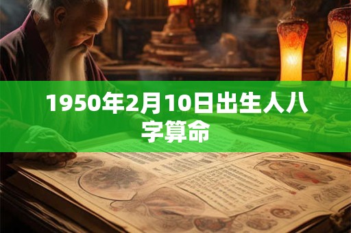 1950年2月10日出生人八字算命