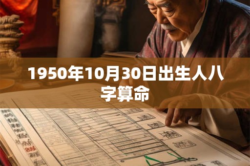 1950年10月30日出生人八字算命