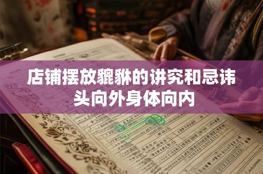 店铺摆放貔貅的讲究和忌讳 头向外身体向内