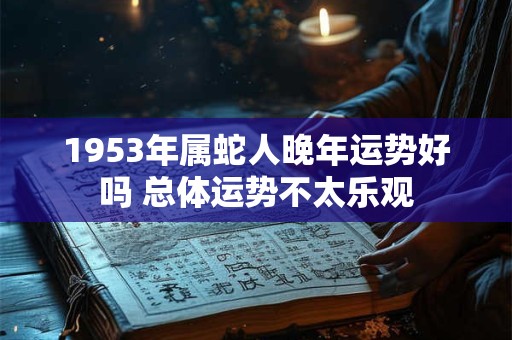 1953年属蛇人晚年运势好吗 总体运势不太乐观