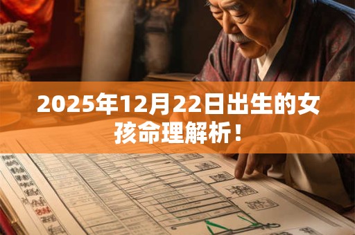 2025年12月22日出生的女孩命理解析！