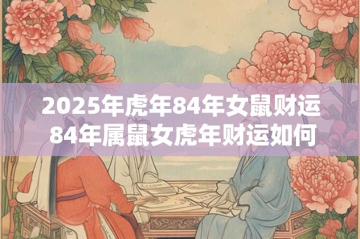 2025年虎年84年女鼠财运 84年属鼠女虎年财运如何