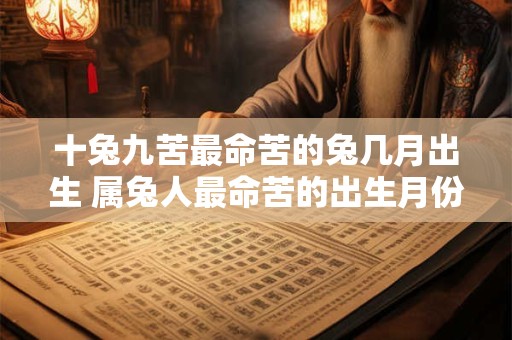 十兔九苦最命苦的兔几月出生 属兔人最命苦的出生月份