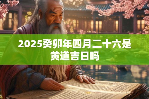 2025癸卯年四月二十六是黄道吉日吗