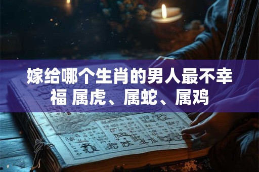 嫁给哪个生肖的男人最不幸福 属虎、属蛇、属鸡