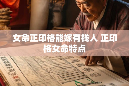 女命正印格能嫁有钱人 正印格女命特点