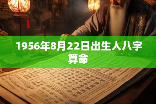1956年8月22日出生人八字算命