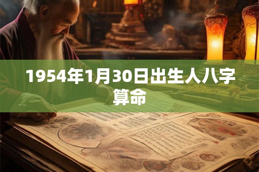 1954年1月30日出生人八字算命