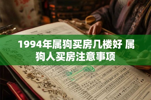 1994年属狗买房几楼好 属狗人买房注意事项