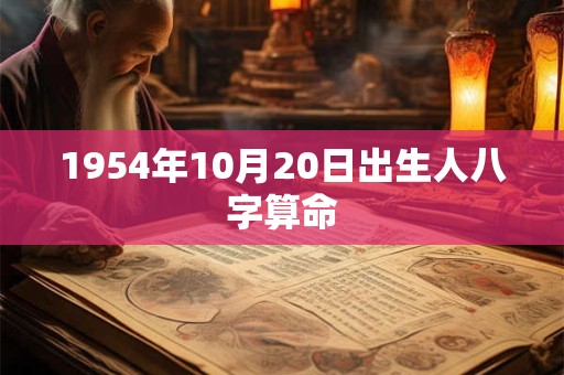 1954年10月20日出生人八字算命