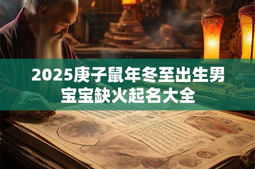 2026庚子鼠年冬至出生男宝宝缺火起名大全 2026庚子鼠年冬至出生男宝宝缺火起名大全