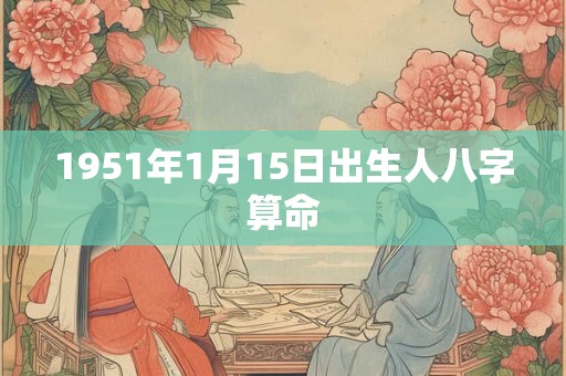 1951年1月15日出生人八字算命