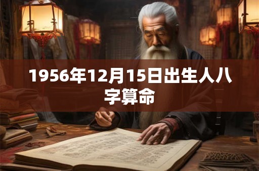 1956年12月15日出生人八字算命