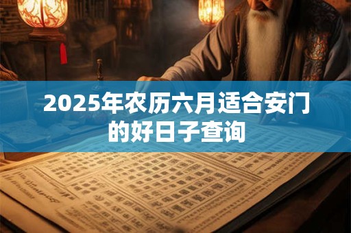 2025年农历六月适合安门的好日子查询