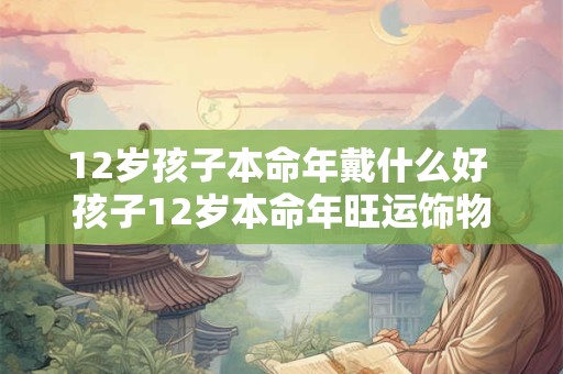 12岁孩子本命年戴什么好 孩子12岁本命年旺运饰物