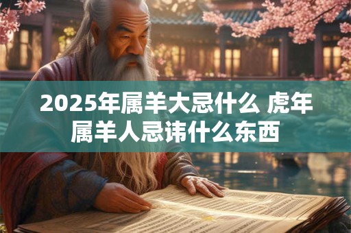 2025年属羊大忌什么 虎年属羊人忌讳什么东西
