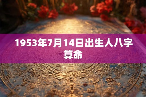 1953年7月14日出生人八字算命