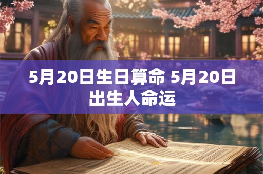 5月20日生日算命 5月20日出生人命运