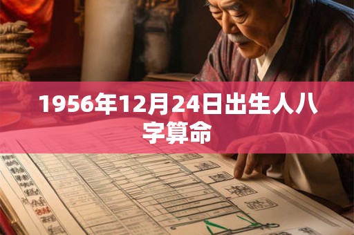 1956年12月24日出生人八字算命