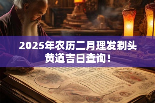 2025年农历二月理发剃头黄道吉日查询！