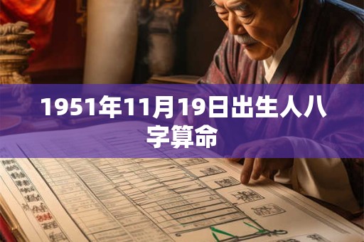1951年11月19日出生人八字算命
