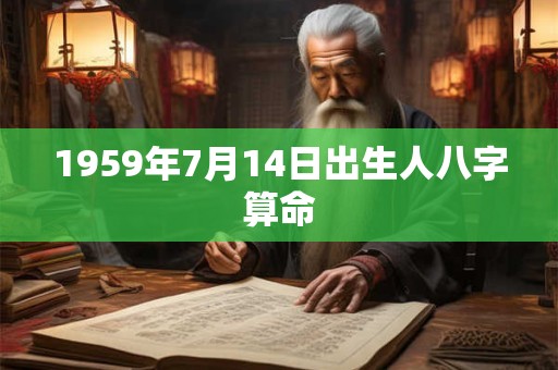 1959年7月14日出生人八字算命