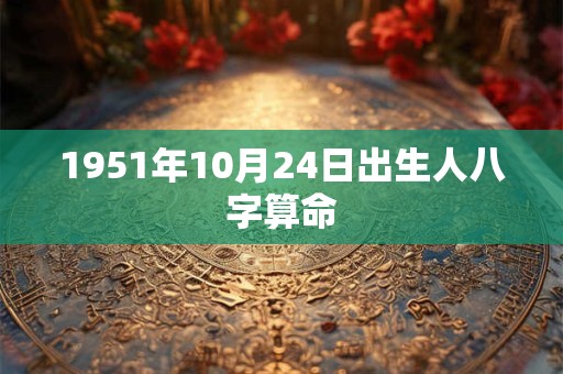 1951年10月24日出生人八字算命