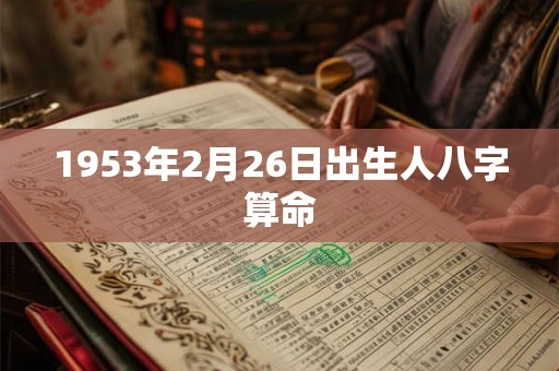 1953年2月26日出生人八字算命