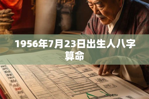 1956年7月23日出生人八字算命