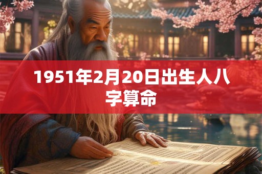 1951年2月20日出生人八字算命