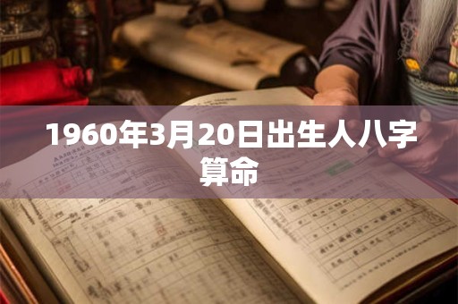 1960年3月20日出生人八字算命