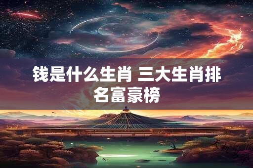 钱是什么生肖 三大生肖排名富豪榜