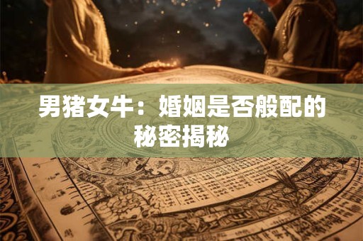 男猪女牛：婚姻是否般配的秘密揭秘