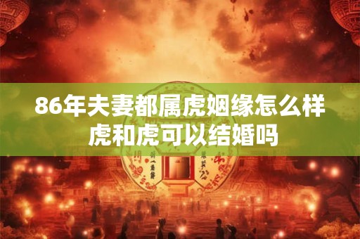 86年夫妻都属虎姻缘怎么样 虎和虎可以结婚吗