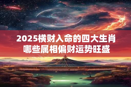 2025横财入命的四大生肖 哪些属相偏财运势旺盛