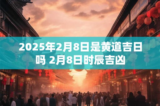 2025年2月8日是黄道吉日吗 2月8日时辰吉凶
