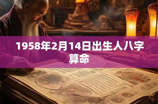1958年2月14日出生人八字算命