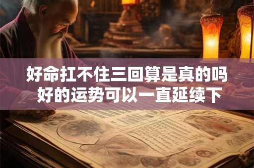 好命扛不住三回算是真的吗 好的运势可以一直延续下去吗