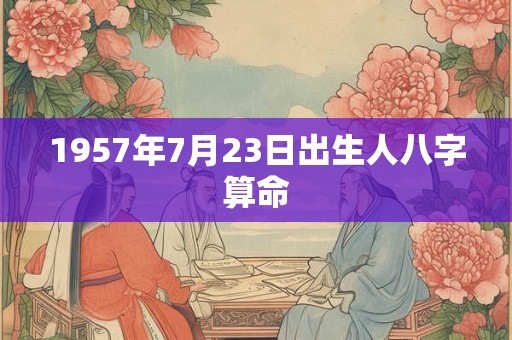 1957年7月23日出生人八字算命
