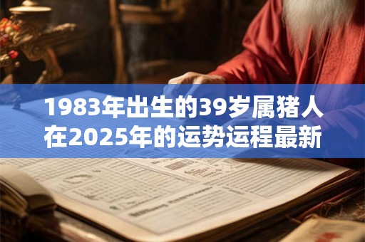 1983年出生的39岁属猪人在2025年的运势运程最新大全