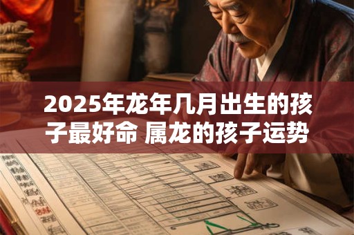2025年龙年几月出生的孩子最好命 属龙的孩子运势如何