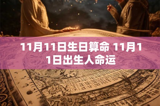 11月11日生日算命 11月11日出生人命运