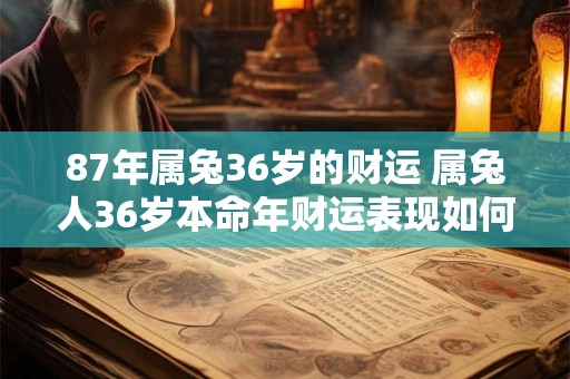 87年属兔36岁的财运 属兔人36岁本命年财运表现如何