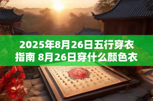 2025年8月26日五行穿衣指南 8月26日穿什么颜色衣服