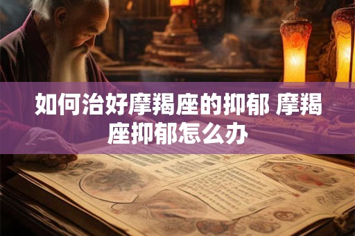 如何治好摩羯座的抑郁 摩羯座抑郁怎么办