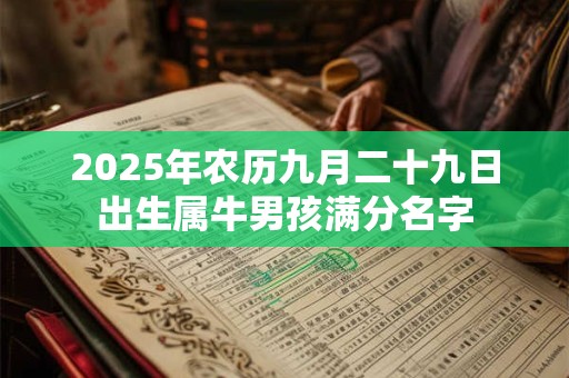 2025年农历九月二十九日出生属牛男孩满分名字