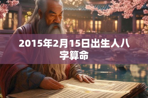 2015年2月15日出生人八字算命