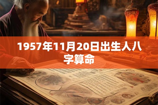 1957年11月20日出生人八字算命