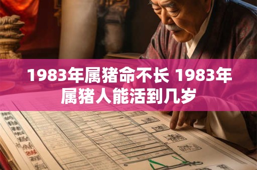 1983年属猪命不长 1983年属猪人能活到几岁