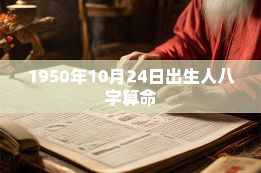 1950年10月24日出生人八字算命